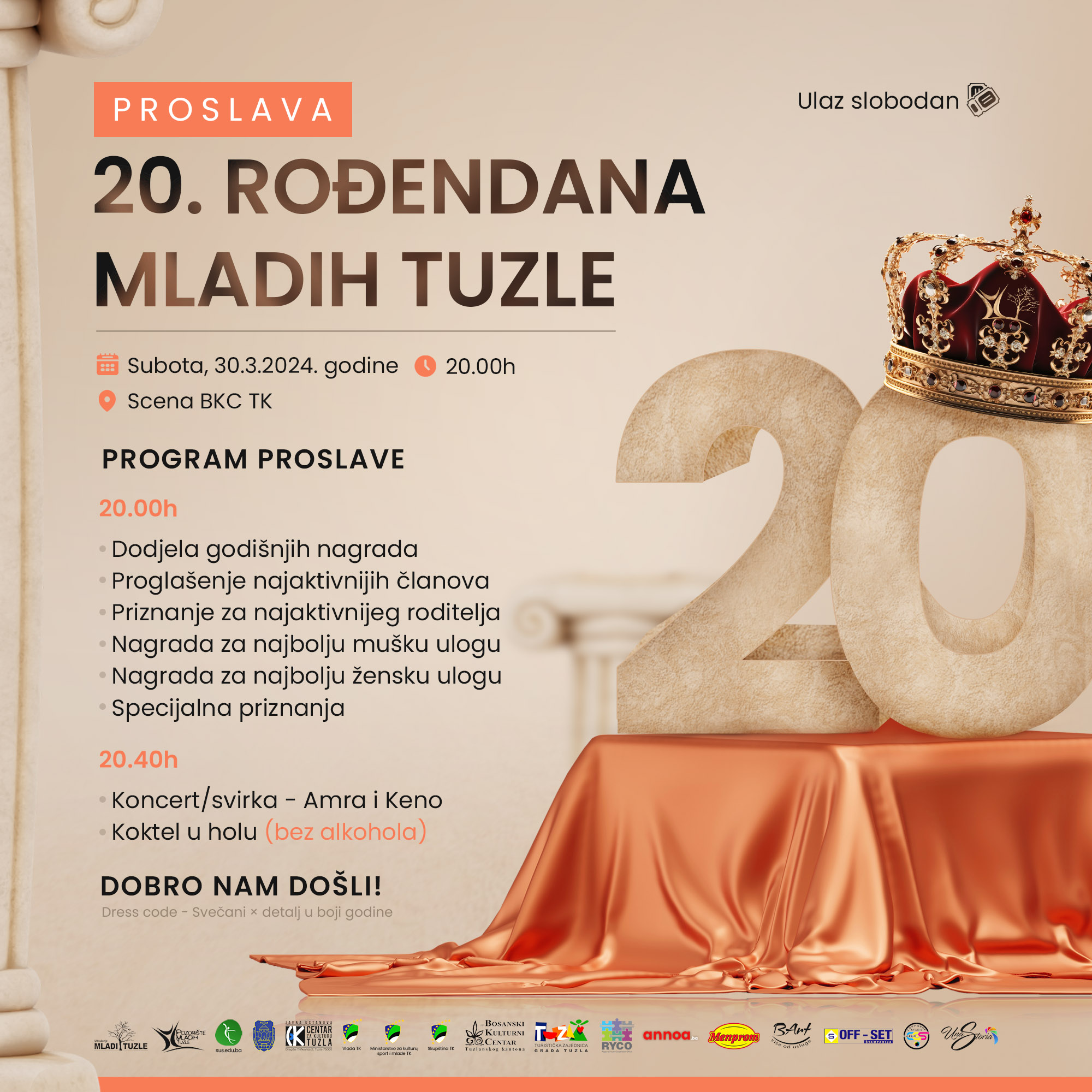 POZIV – Svečana proslava 20 godina kontinuiranog i predanog rada
