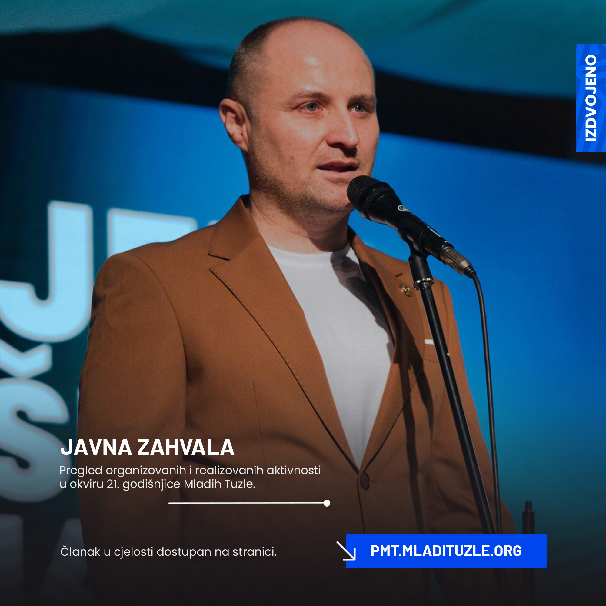 Javna zahvala povodom realizovane 21. godišnjice Mladih Tuzle