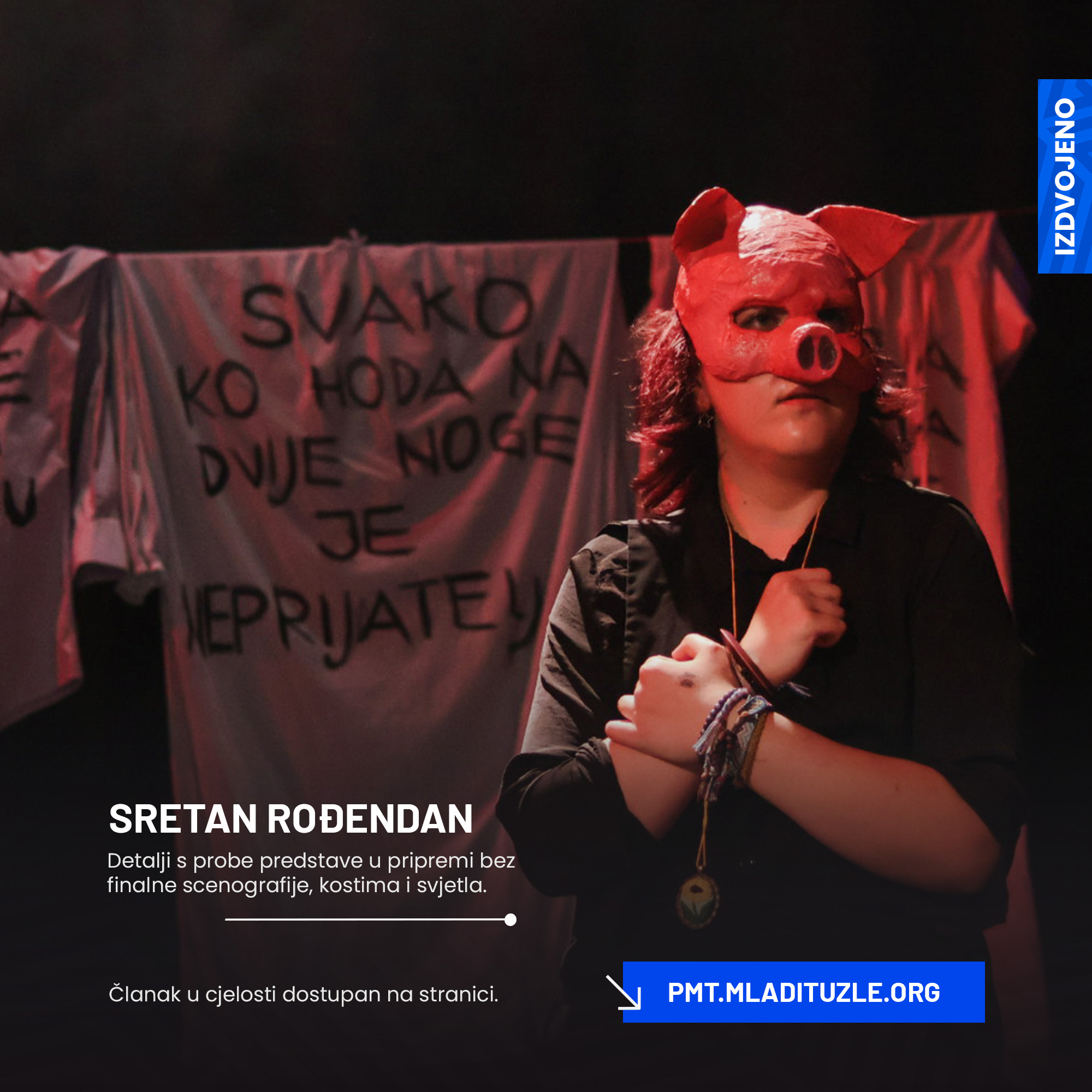 Detalji s radne probe predstave Sretan rođendan