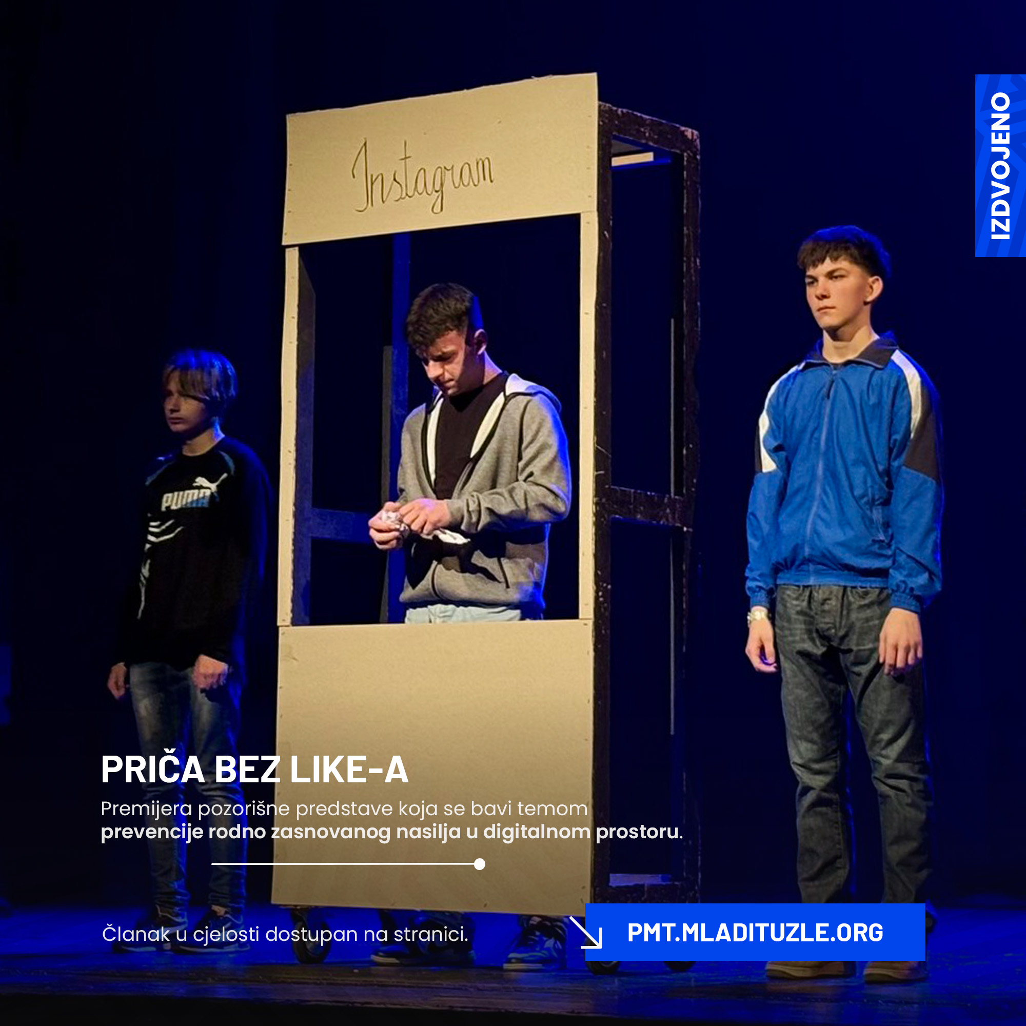 Premijerno izvedena pozorišna predstava forum teatra „Priča bez like-a”